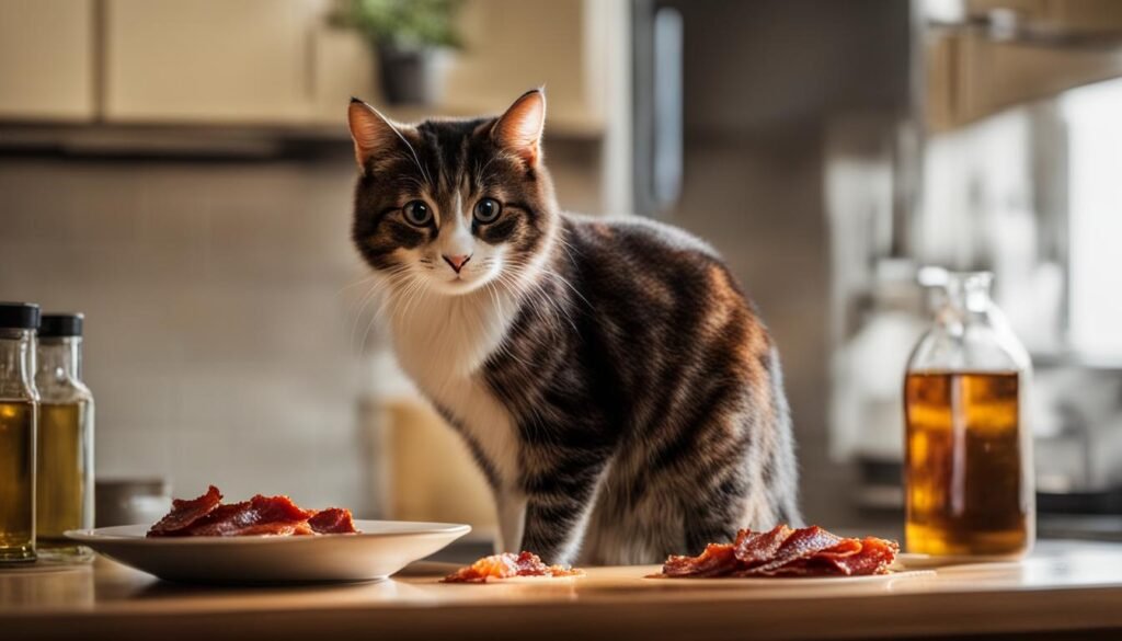 can cats eat cooked bacon