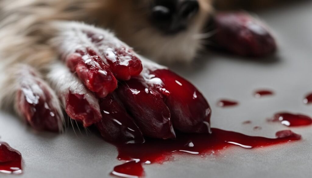dog dew claw bleeding