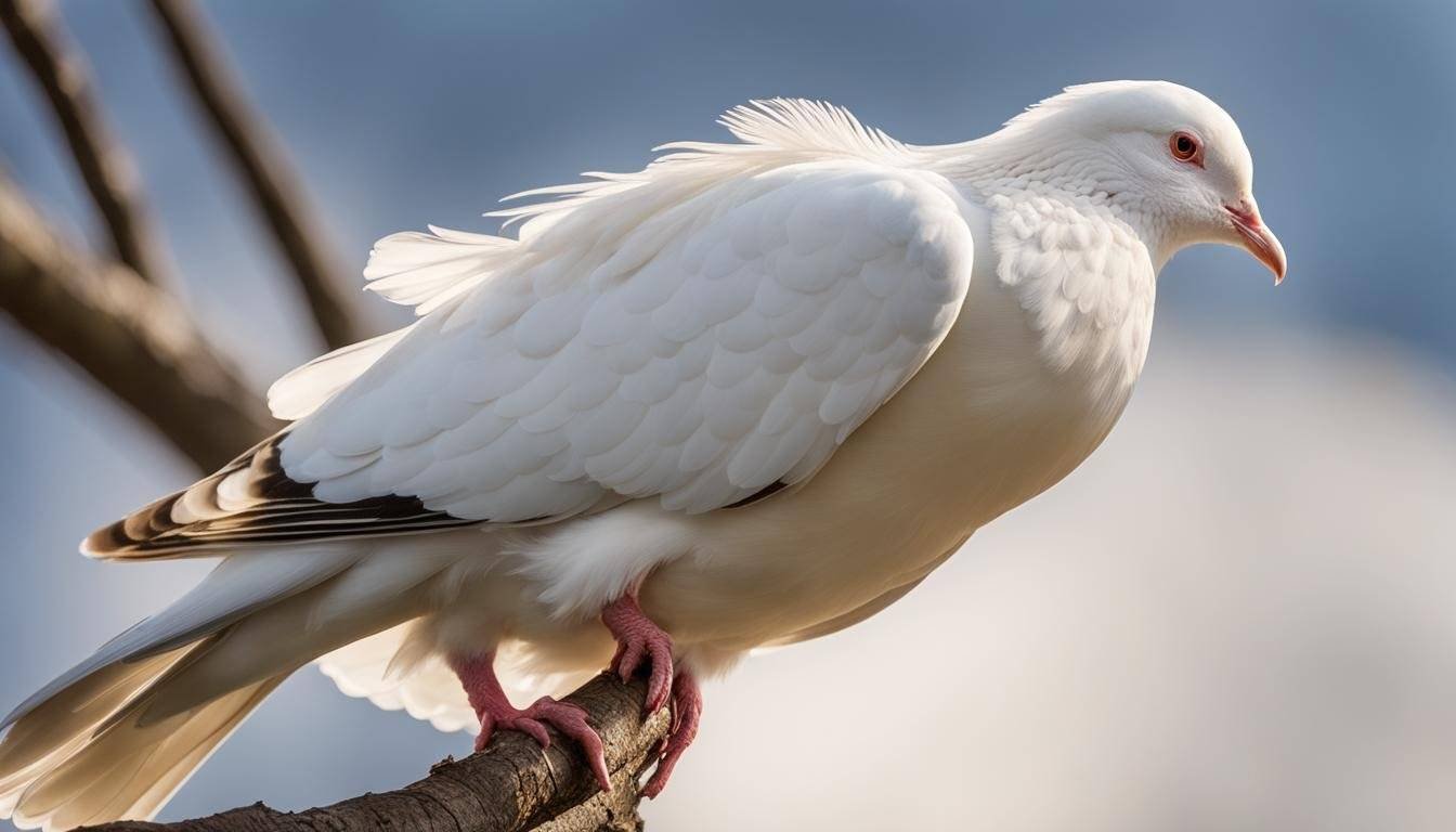 albino pigeon