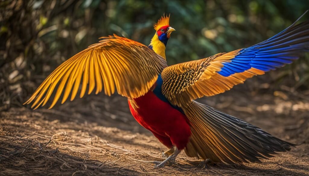 Golden Pheasant Courtship Display